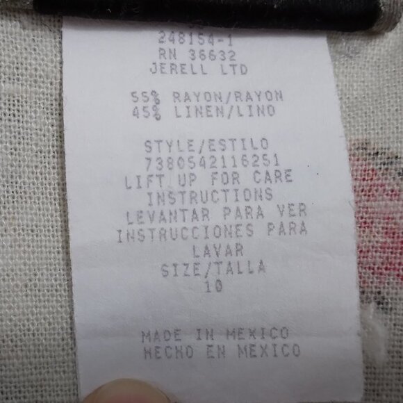 Stonebridge | VTG Linen Maxi Wrap Skirt Tropical Fish Print  | Size 10 - Picture 10 of 11